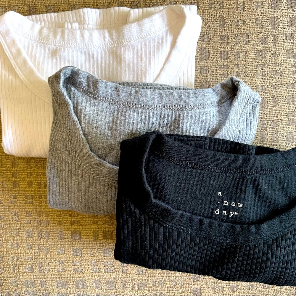 A New Day Women’s Ribbed T-Shirt 3-Pack Size Small